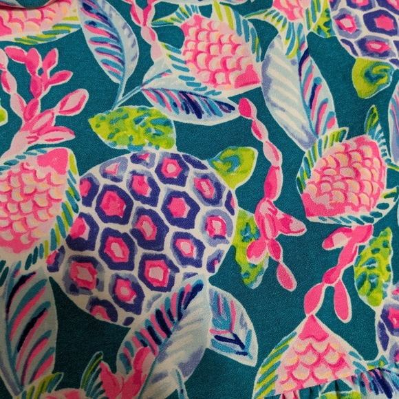 NWT! Lilly Pulitzer Debbie Skirt Maldives Green Turtle Wave Size 14 - Picture 7 of 14